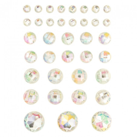 Dp Craft Self-adhesive iridescent crystals 40 pcs
