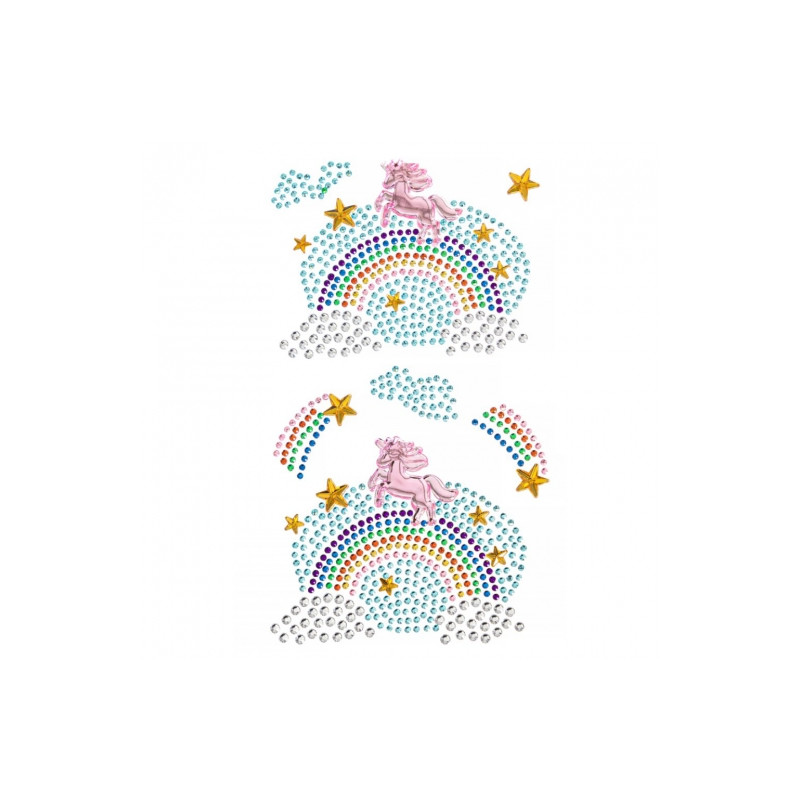 DP craft stickers rhinestones unicorn rainbow