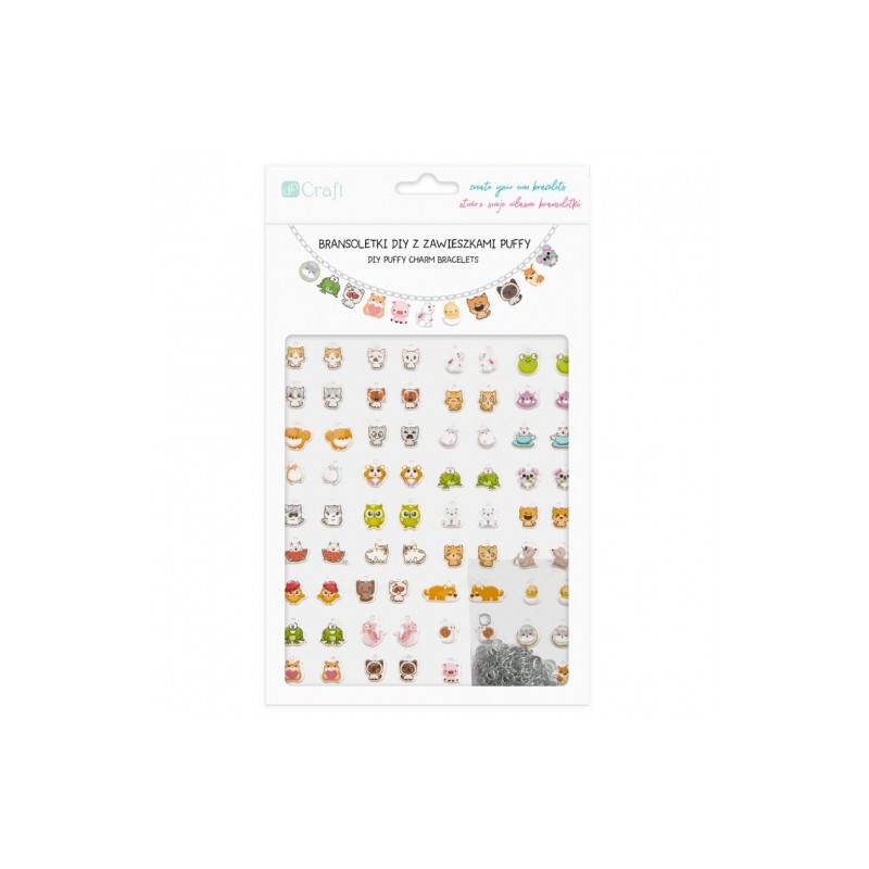 Dp Craft bransoletki diy z zawieszkami puffy cute animals - sklep plas