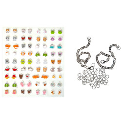 Dp Craft diy bracelets with pendant puffy cute animals