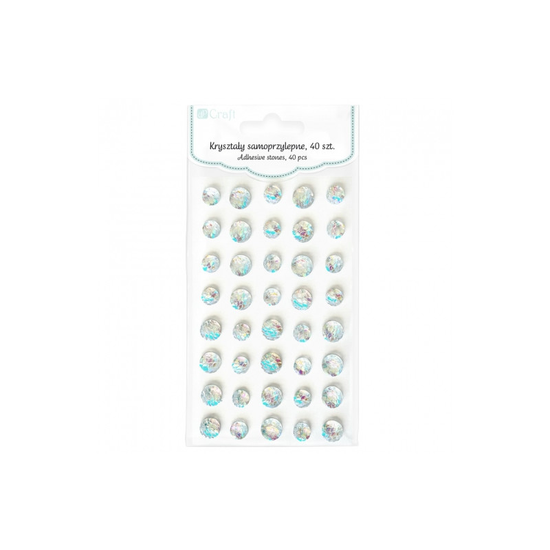 Dp Craft self-adhesive iridescent crystals in fish scale 40 pcs
