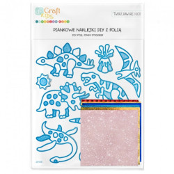 Dp Craft foam diy stickers in dinosaurs with foil 10 pcs