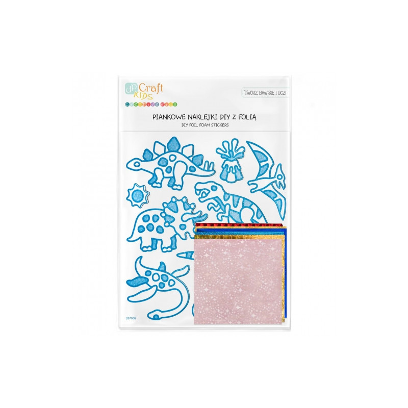Dp Craft foam diy stickers in dinosaurs with foil 10 pcs