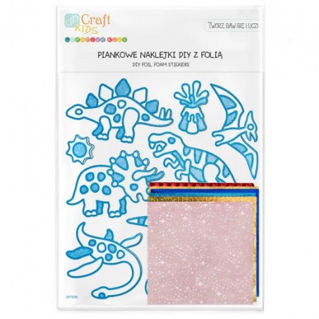 Dp Craft foam diy stickers in dinosaurs with foil 10 pcs