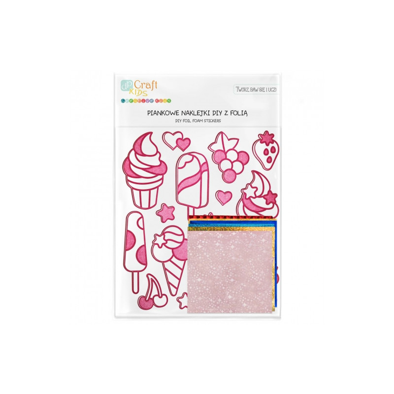 Dp Craft diy foam stickers in ice cream with foil 10 pcs