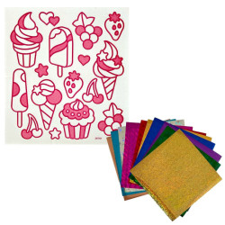 Dp Craft piankowe naklejki diy w lody z folią 10 szt - sklep plastyczn