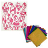 Dp Craft diy foam stickers in ice cream with foil 10 pcs