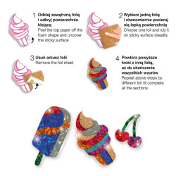 Dp Craft diy foam stickers in ice cream with foil 10 pcs