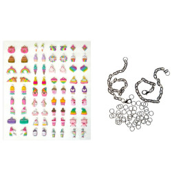 Dp Craft diy bracelets with puffy rainbow pendants