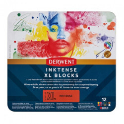 Derwent inktense tusz w sztyfcie XL zestaw kolory 12szt - sklep plasty