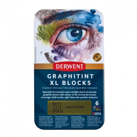 Derwent graphitint w sztyfcie XL zestaw 6szt - sklep plastyczny - szał