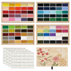 Kuretake Gansai Tambi set of 100 watercolor paints in wood