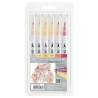 Kuretake Zig clean colour pale colours I set of 6 pastel coloured pens