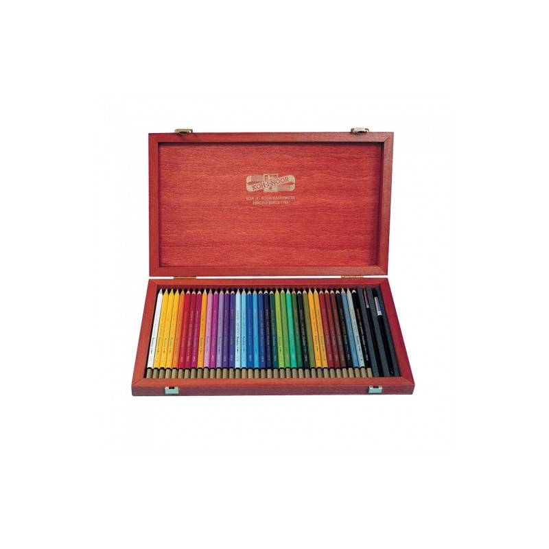 Koh-i-noor mondeluz zestaw kredek akwarelowych 36szt w drewnianej kase