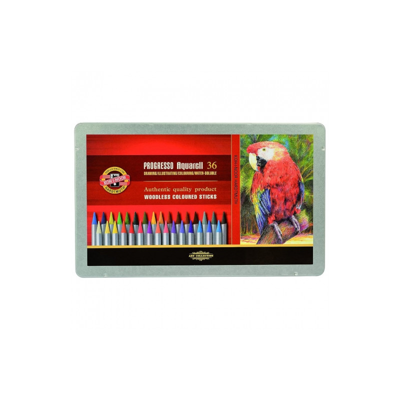 Koh-i-noor progresso aquarell watercolor pencils 36pcs metal case