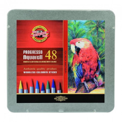 Koh-i-noor progresso aquarell watercolor pencils 48pcs metal case