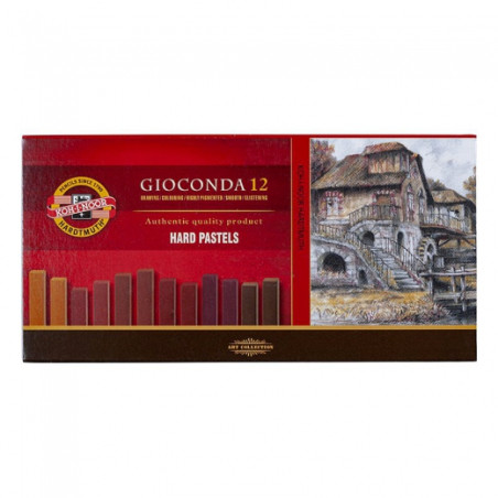 Koh-i-noor gioconda pastele suche twarde odcienie brązu 12szt - sklep