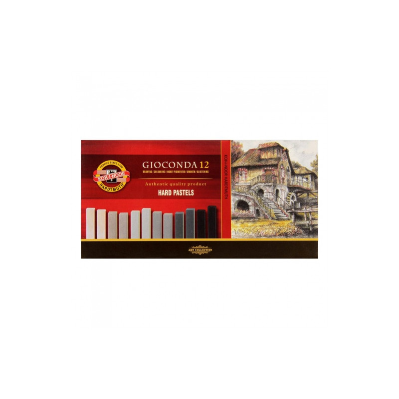 Koh-i-noor gioconda pastels dry hard shades of gray 12pcs