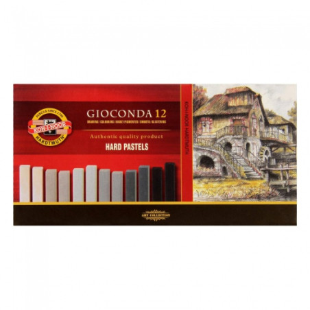 Koh-i-noor gioconda pastele suche twarde odcienie szarości 12szt - skl