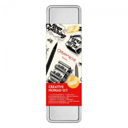 Caran d'Ache nomad lettering set 8 pieces metal case