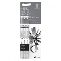 Winsor&Newton fineliner small set of black fineliners 3 pcs