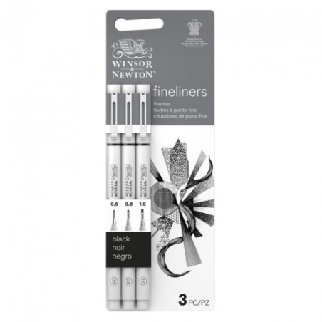 Winsor&Newton fineliner big set of black fineliners 3 pcs