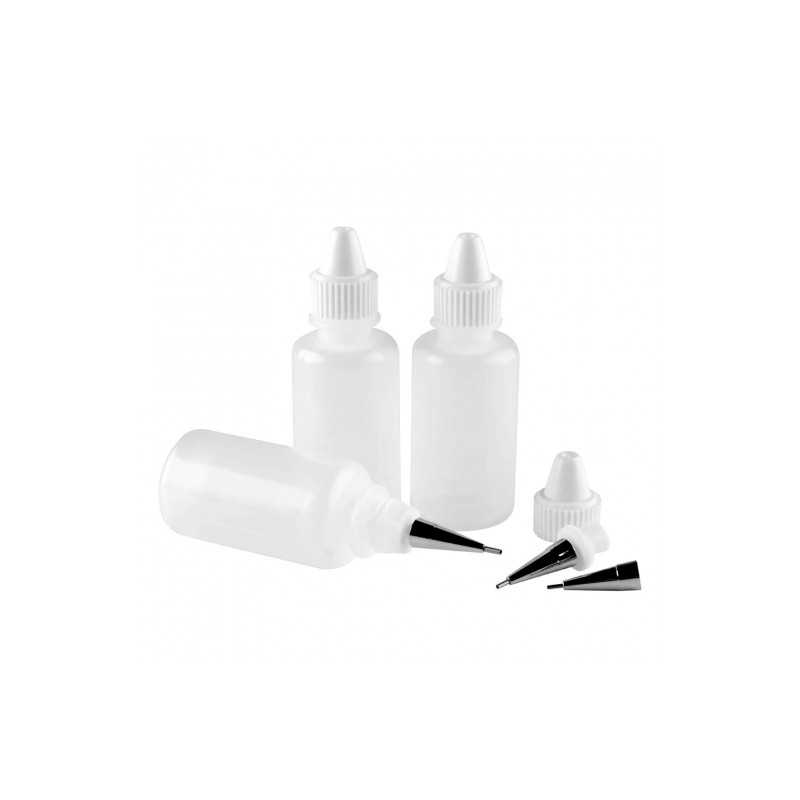 Sinoart empty plastic bottles with applicator 3×15ml