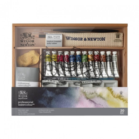 Winsor&Newton set of professional watercolors and accessories 20 items