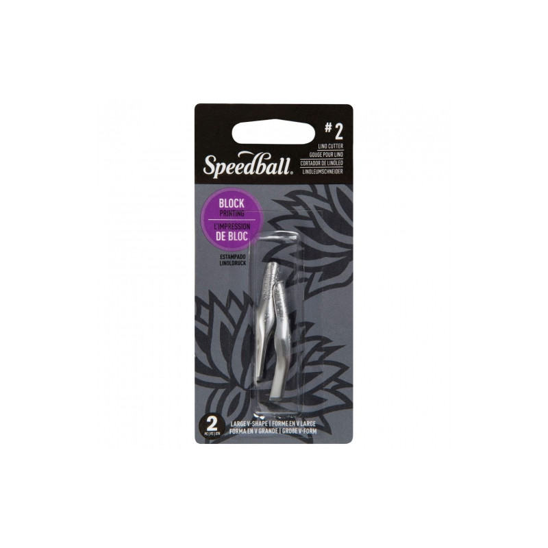 Speedball 2 linocut chisel blades #2 large V - art store
