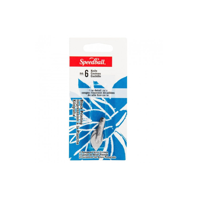 Speedball 2 blades for linocut chisels No. 6 knife
