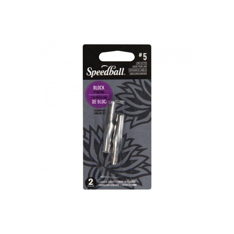 Speedball 2 blades for linocut chisels No. 5 large U - art store