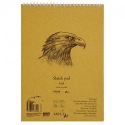 SM-LT kraft sketch blok A4 na spirali 60 ark - sklep plastyczny - szał