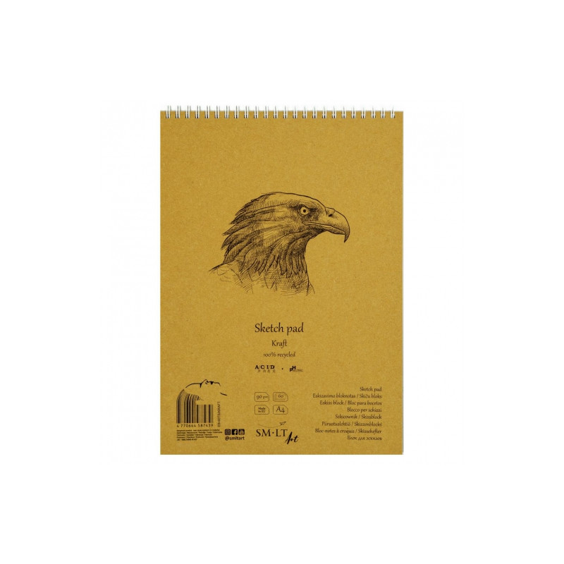 SM-LT kraft sketch A4 block on spiral 60 sheets