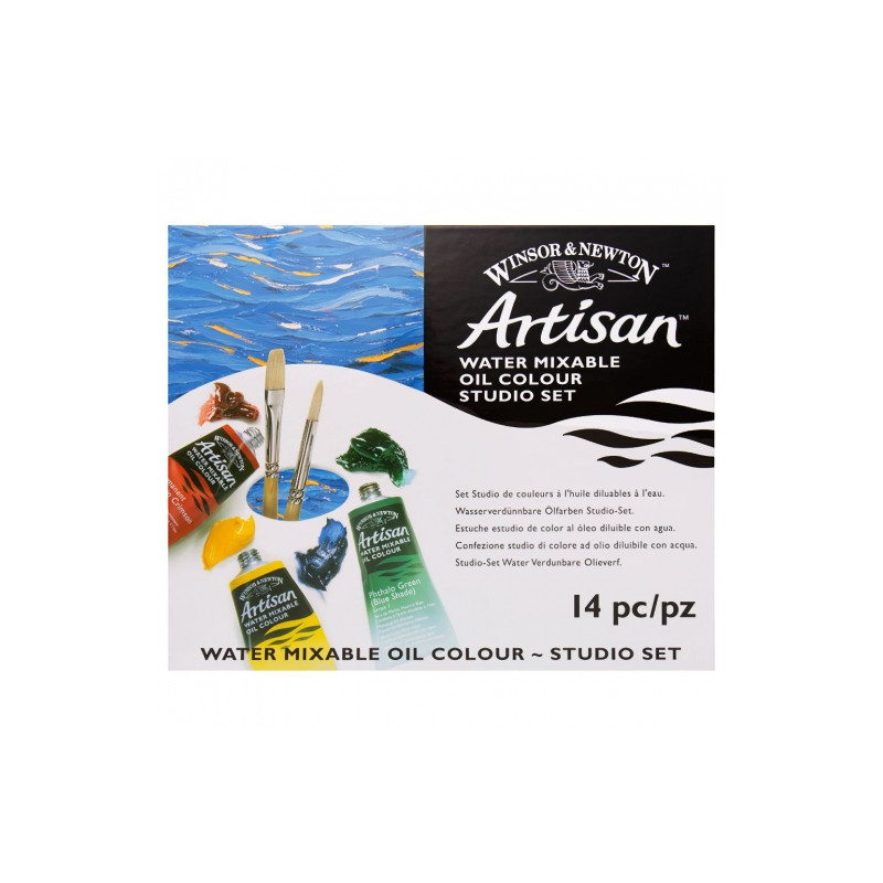 Winsor Newton artisan set of 10 oil paints 37 ml with accessories