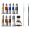 Winsor Newton winton zestaw 8 farb olejnych 21 ml z akcesoriami - skle