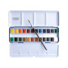 Lefranc&Bourgeois set of watercolors in half-pans 24 pieces + brush