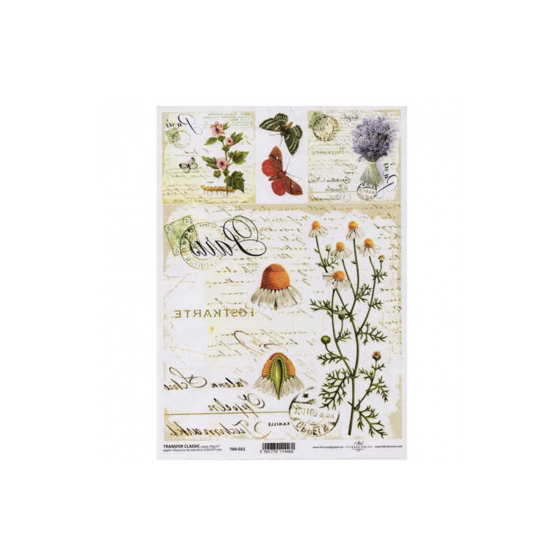 ITD transfer paper A4 021 flowers herbs