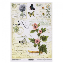 ITD transfer paper A4 022 flowers butterflies