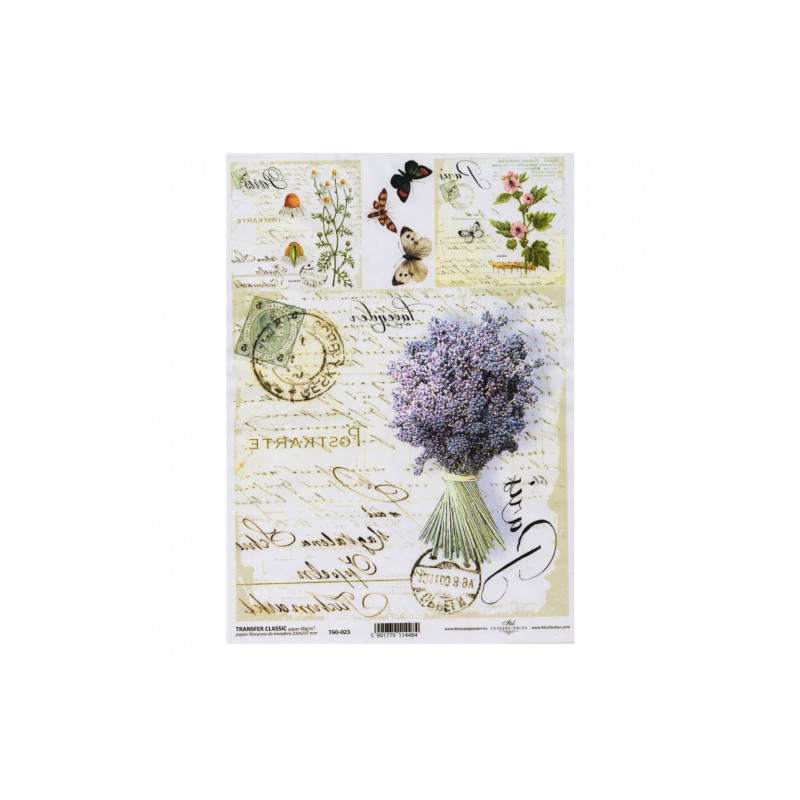 ITD transfer paper A4 023 flowers herbs