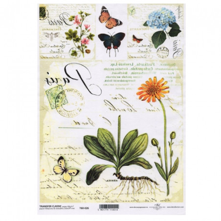 ITD transfer paper A4 026 flowers herbs