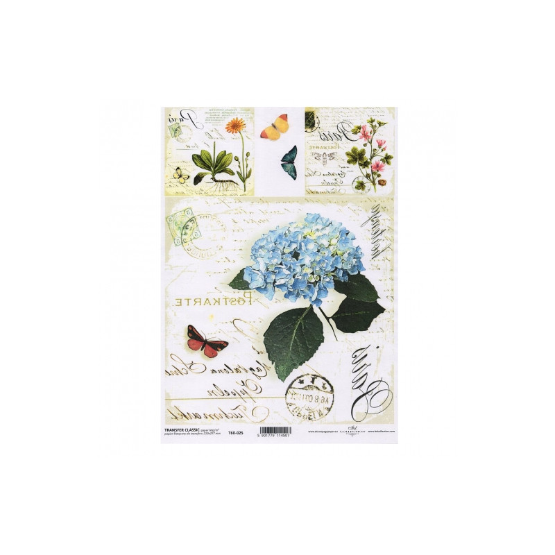 ITD transfer paper A4 025 flowers butterflies