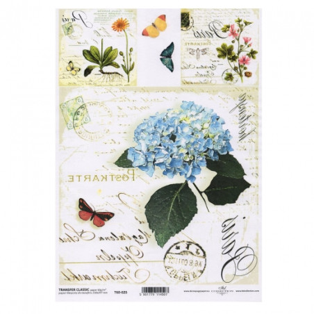 ITD transfer paper A4 025 flowers butterflies