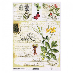 ITD transfer paper A4 028 flowers butterflies