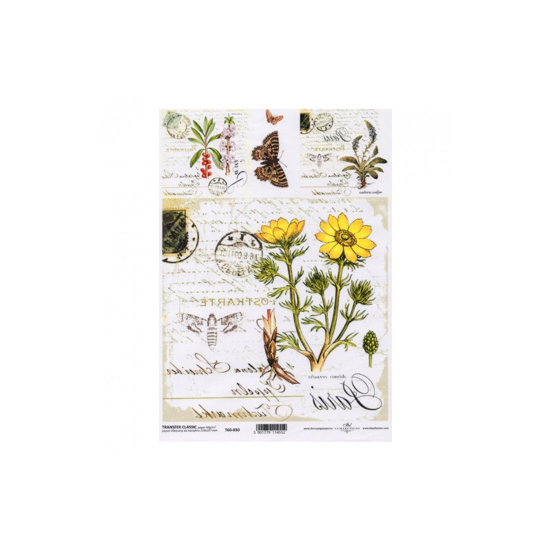 ITD transfer paper A4 030 flowers butterflies