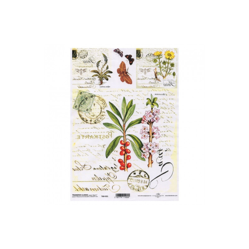 ITD transfer paper A4 031 flowers herbs