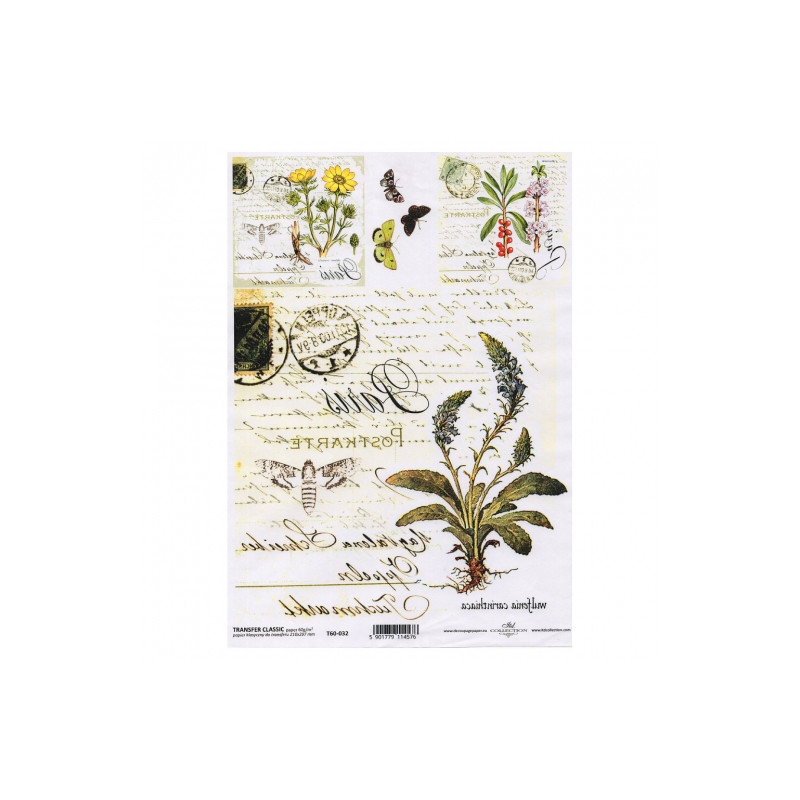 ITD transfer paper A4 032 flowers herbs