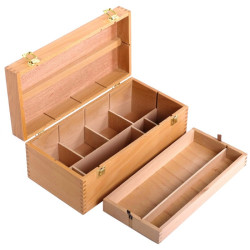 Duża drewniana skrzynka kaseta  40 x 20 x 16 cm - sklep plastyczny - s