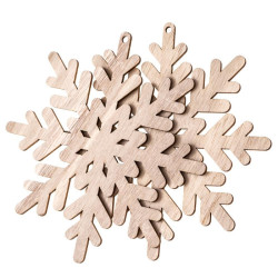 Dp Craft 2 wooden bases in the shape of snowflakes