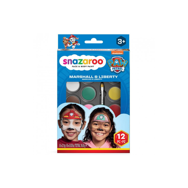 Snazaroo marshall & liberty dog patrol paint set