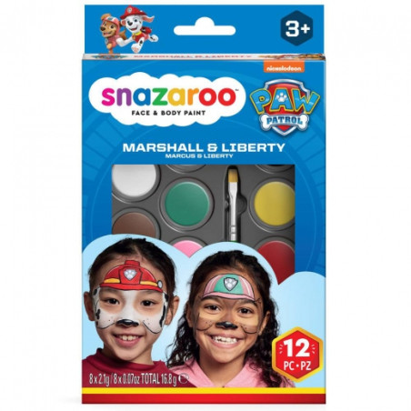 Snazaroo marshall & liberty dog patrol paint set